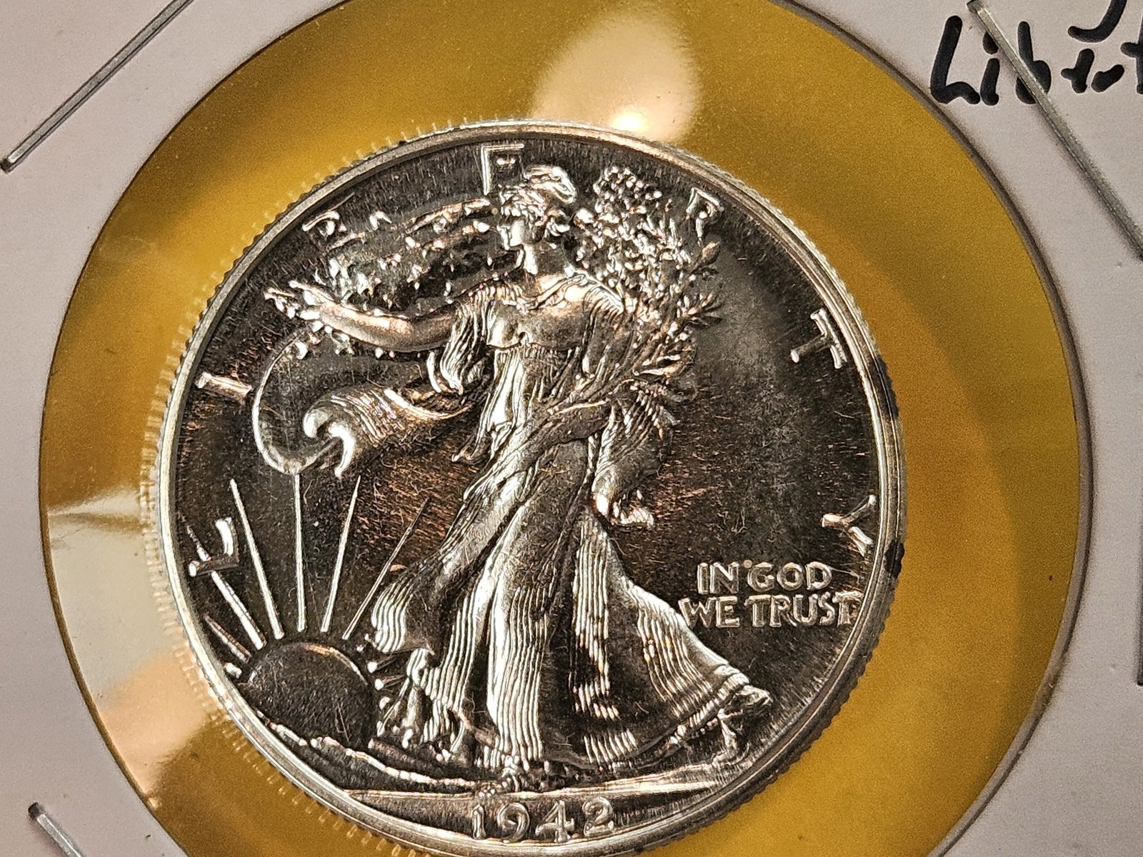 *** GEM! Proof 1942 Walking Liberty Silver Half Dollar *** - 7