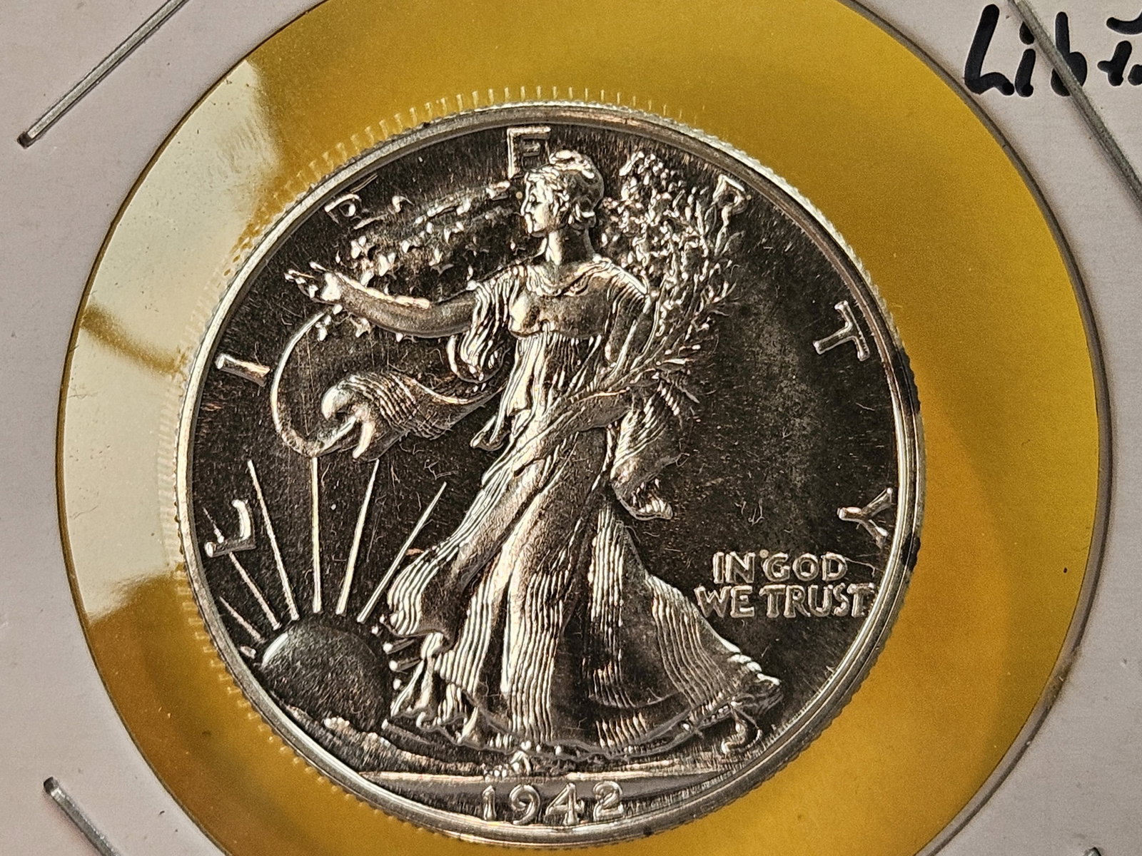 *** GEM! Proof 1942 Walking Liberty Silver Half Dollar *** - 8