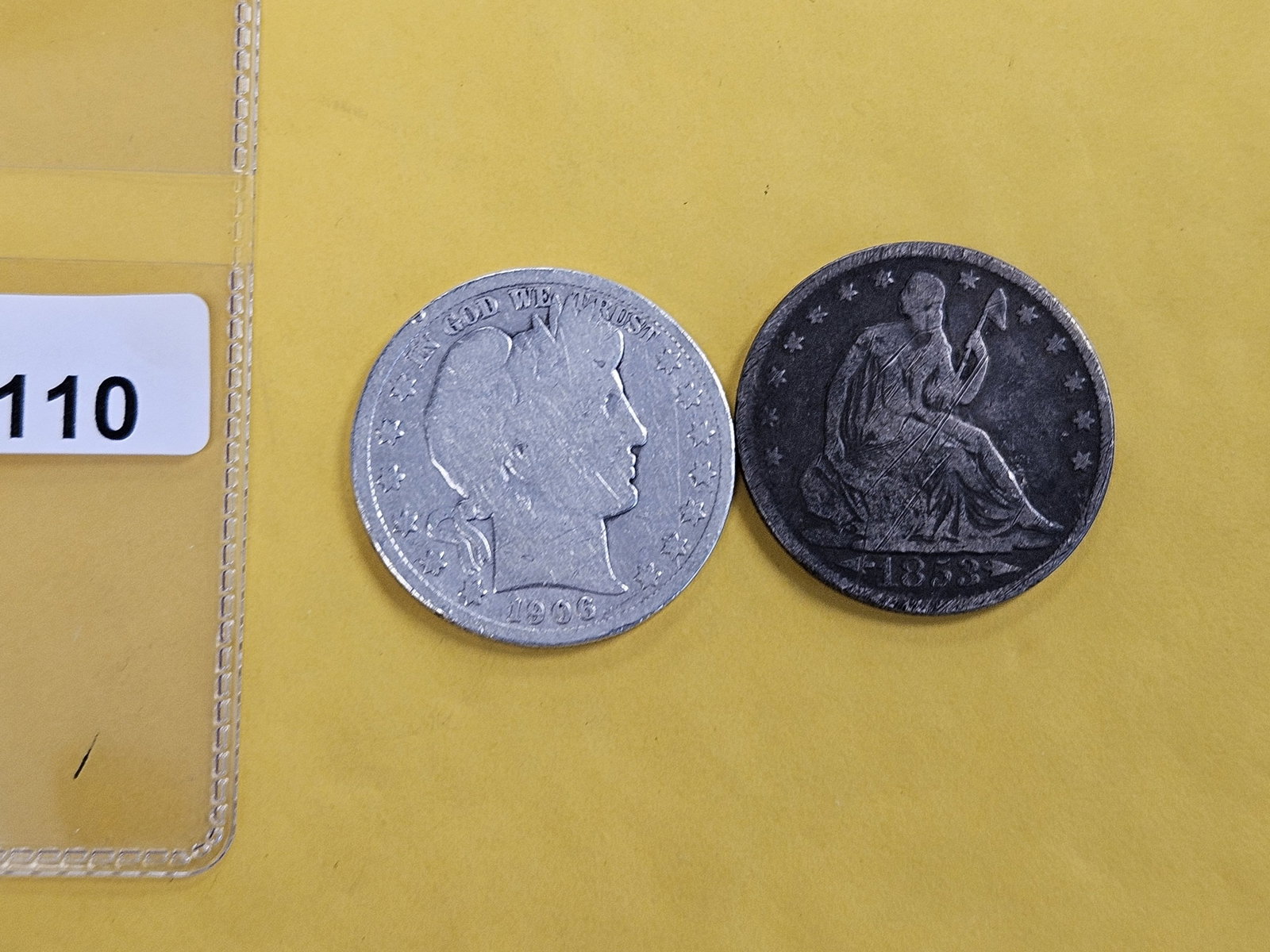 Barber and Seated silver half dollars - 2