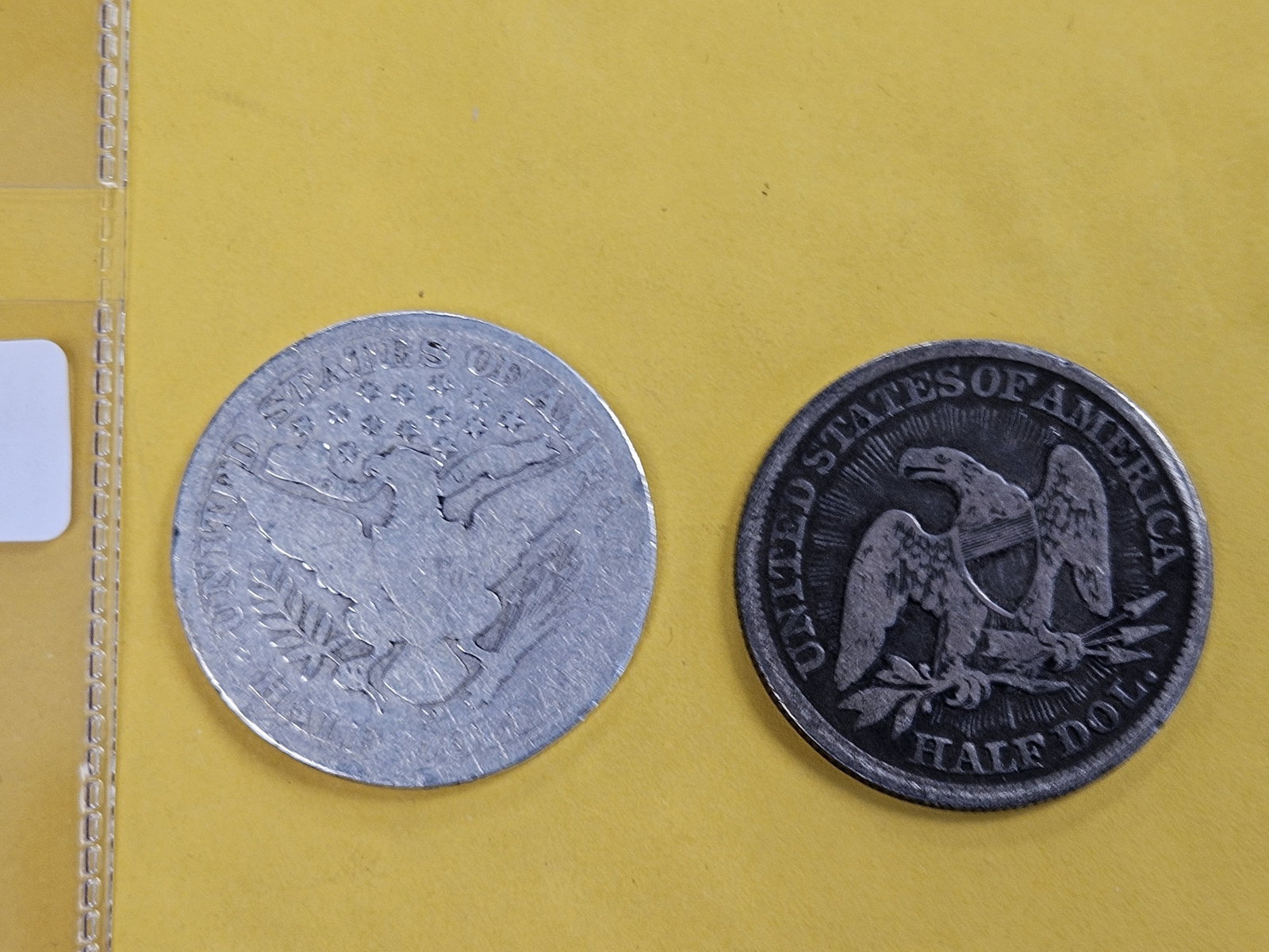 Barber and Seated silver half dollars - 3