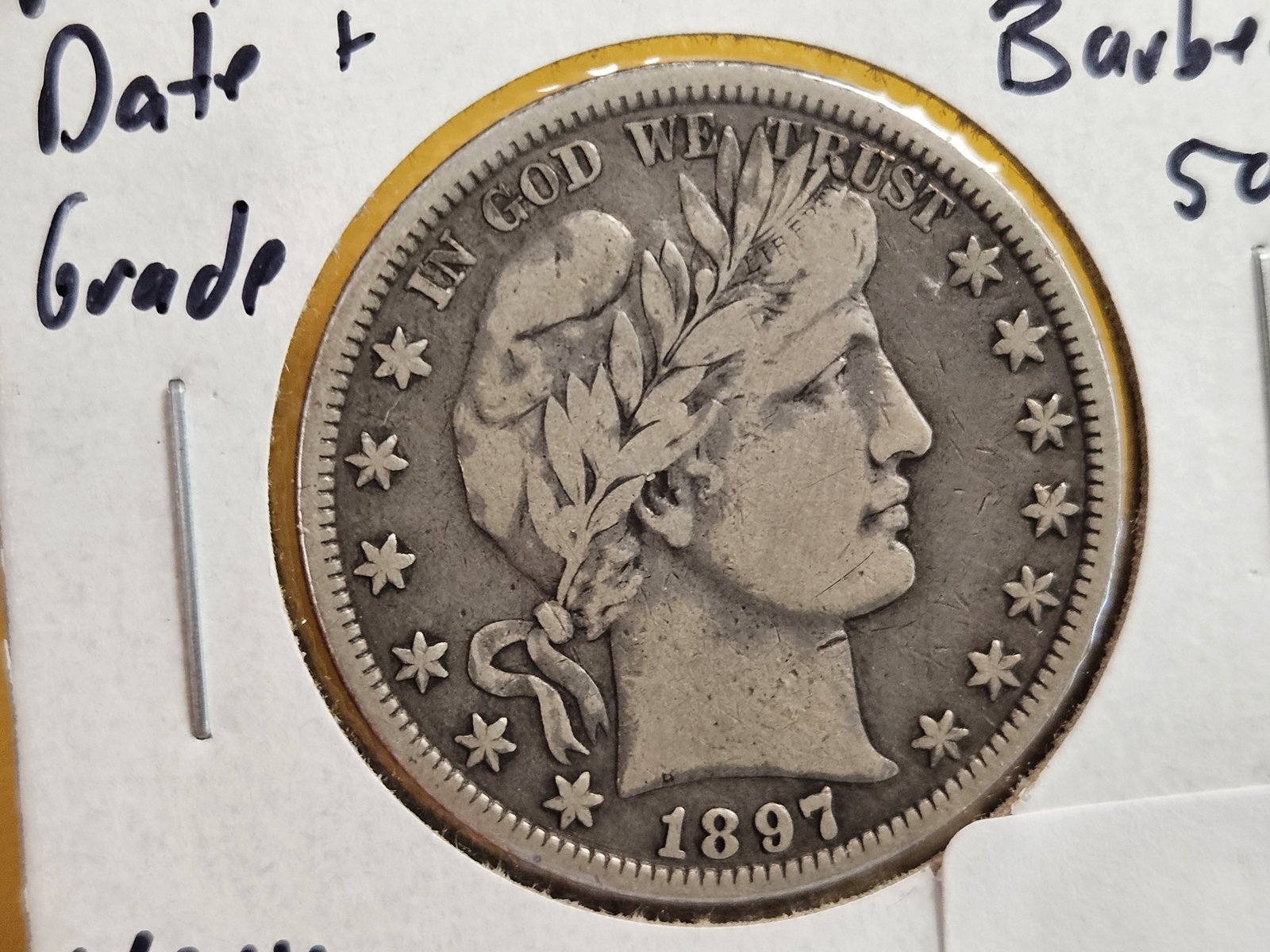 ** KEY DATE ** 1897-O Barber silver Half Dollar in Very Fine - 3