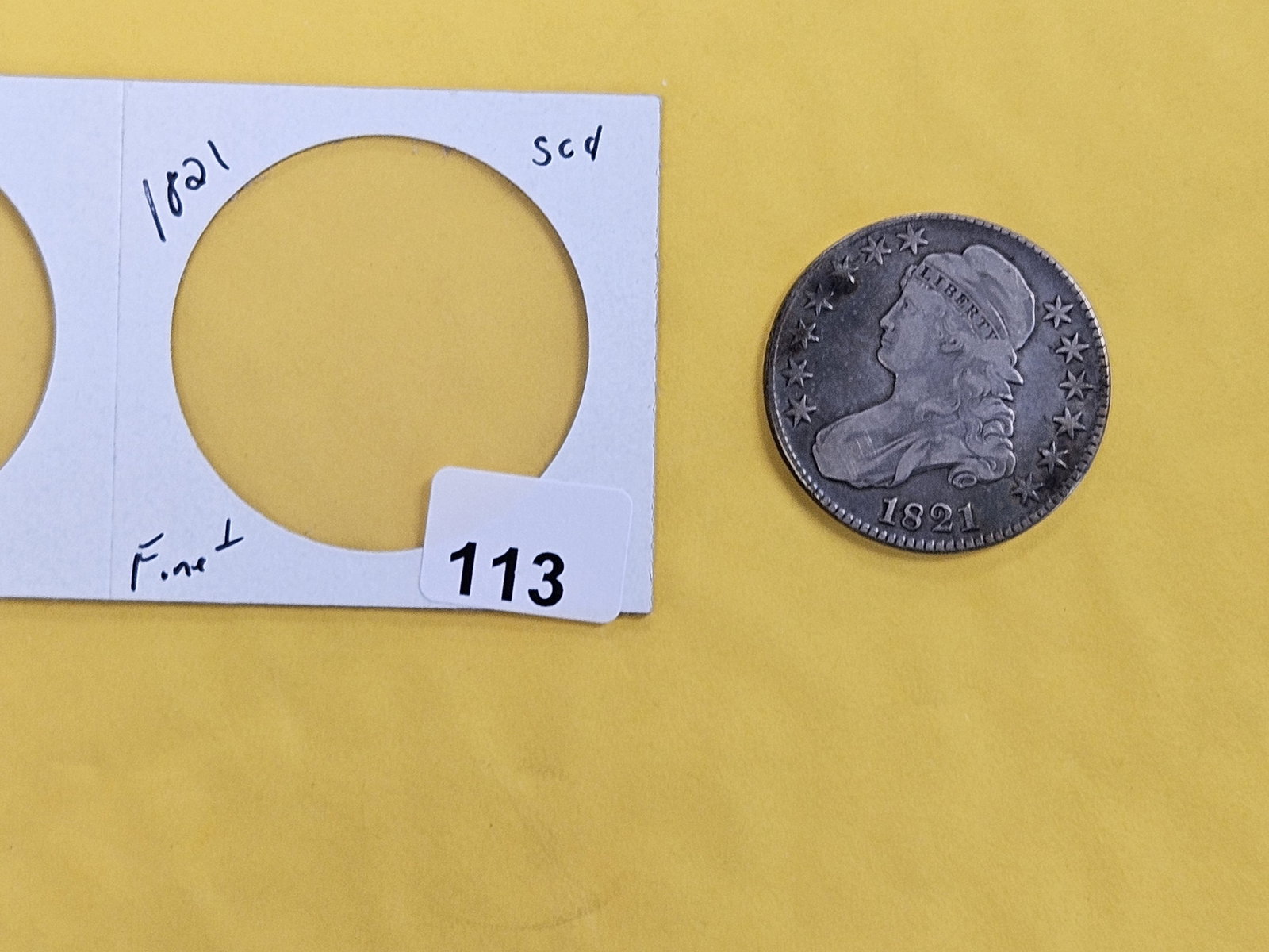 1821 Capped Bust Half Dollar in Fine plus - 2