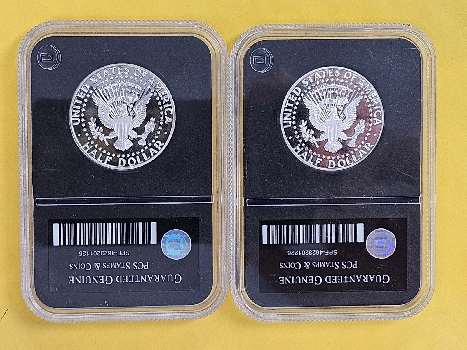 Two GEM Proof Deep Cameo Kennedy Silver Half Dollars - 2