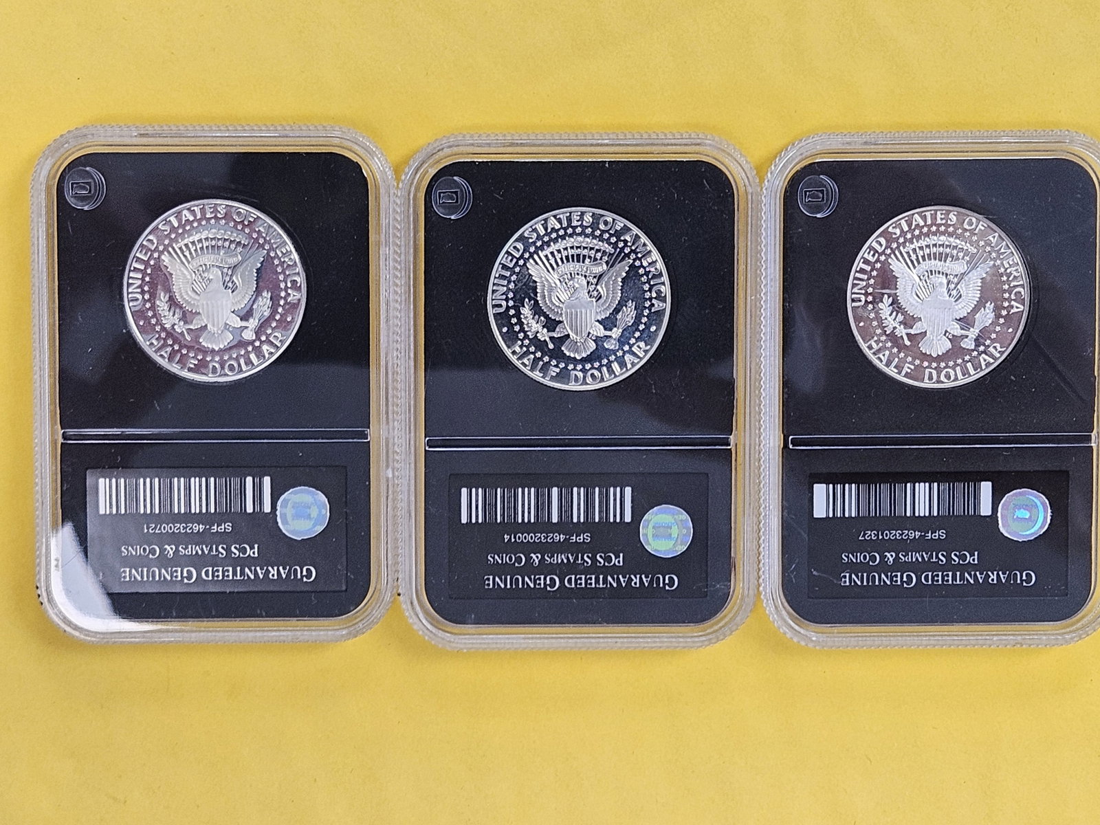 Three GEM Proof Deep Cameo Kennedy Silver Half Dollars - 2