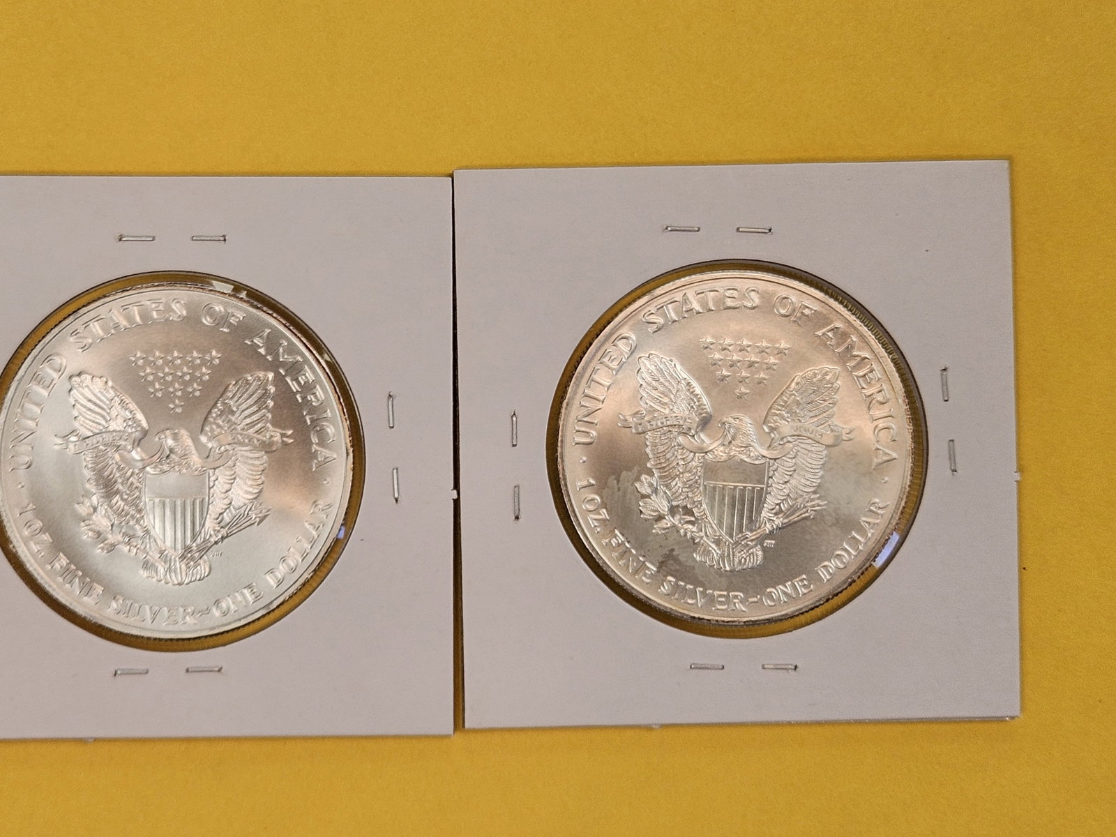 Two GEM Brilliant Uncirculated American Silver Eagles - 2