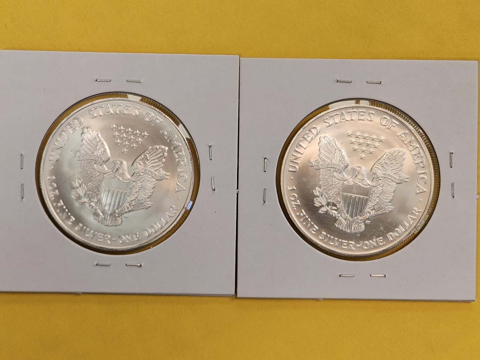 Two GEM Brilliant Uncirculated American Silver Eagles - 2