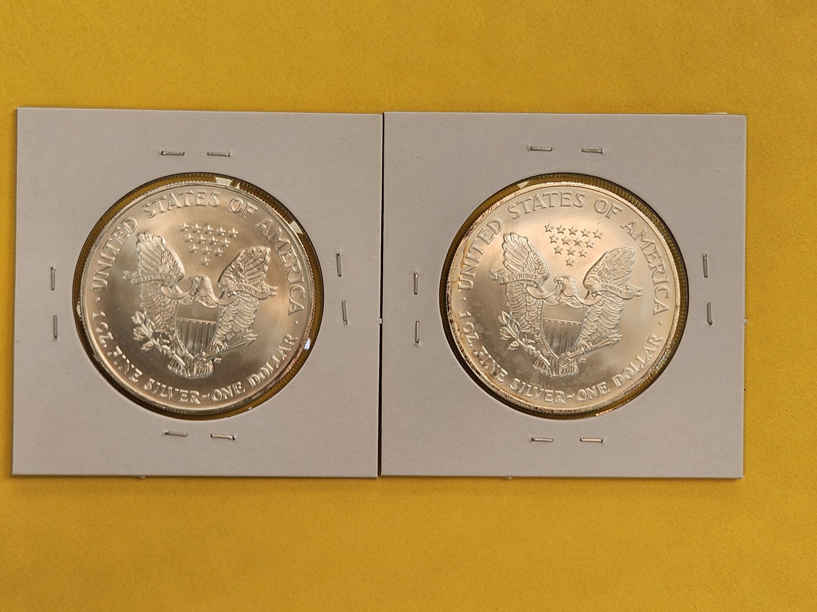 Two GEM Brilliant Uncirculated American Silver Eagles - 2