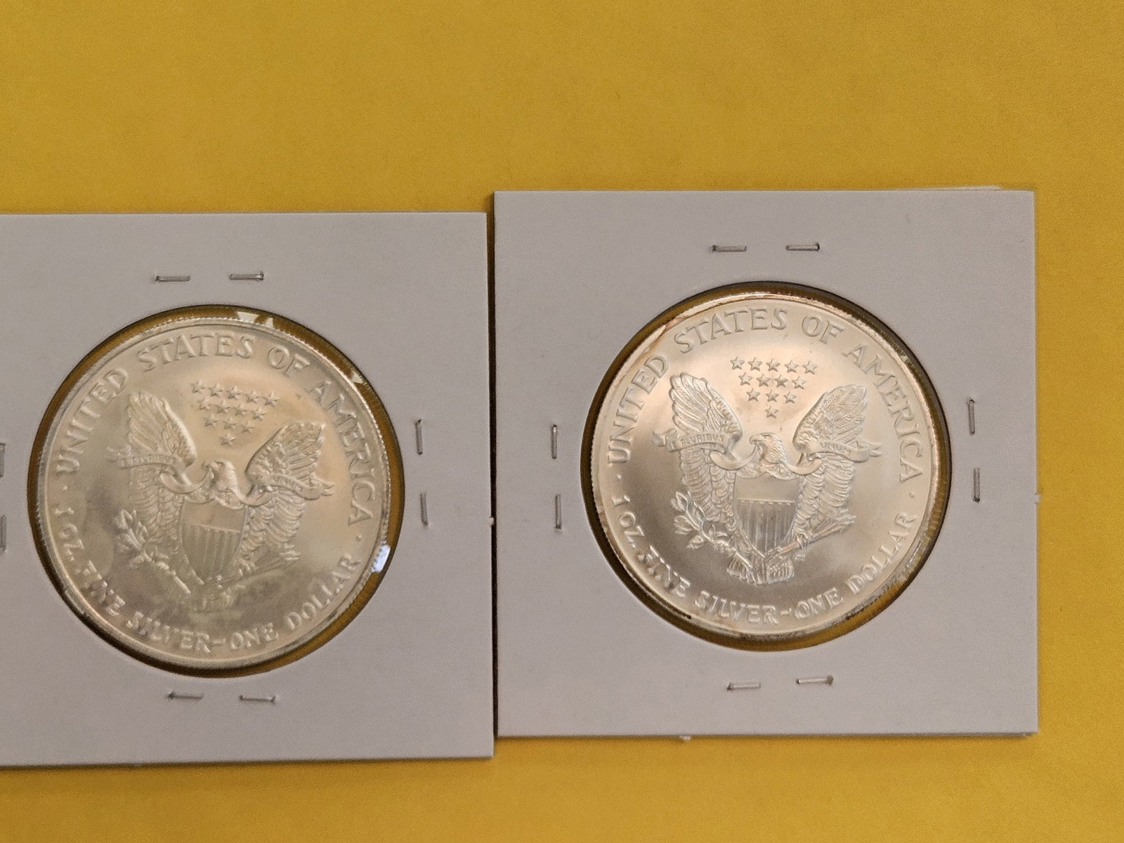 Two GEM Brilliant Uncirculated American Silver Eagles - 2
