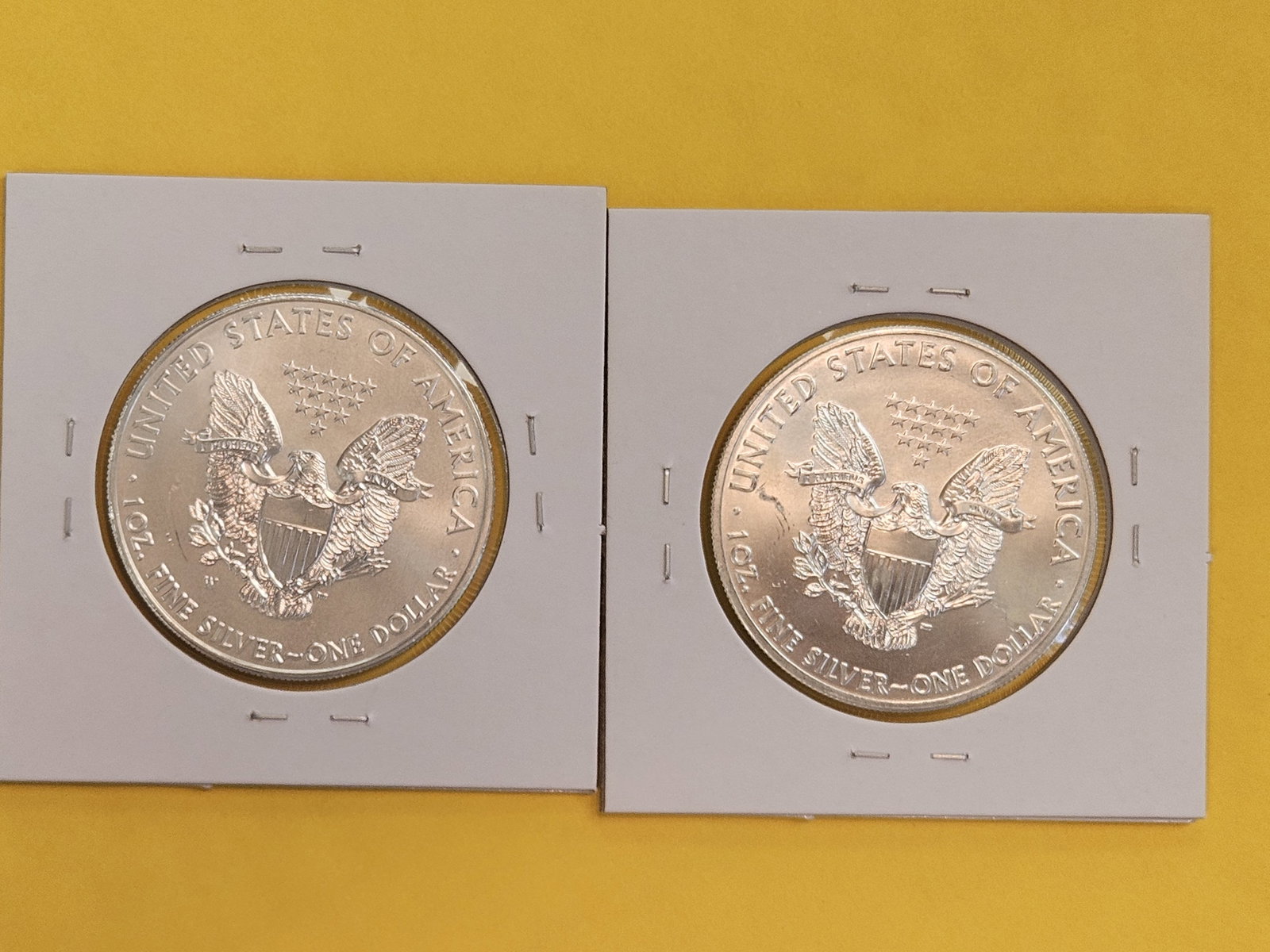 Two GEM Brilliant Uncirculated American Silver Eagles - 2