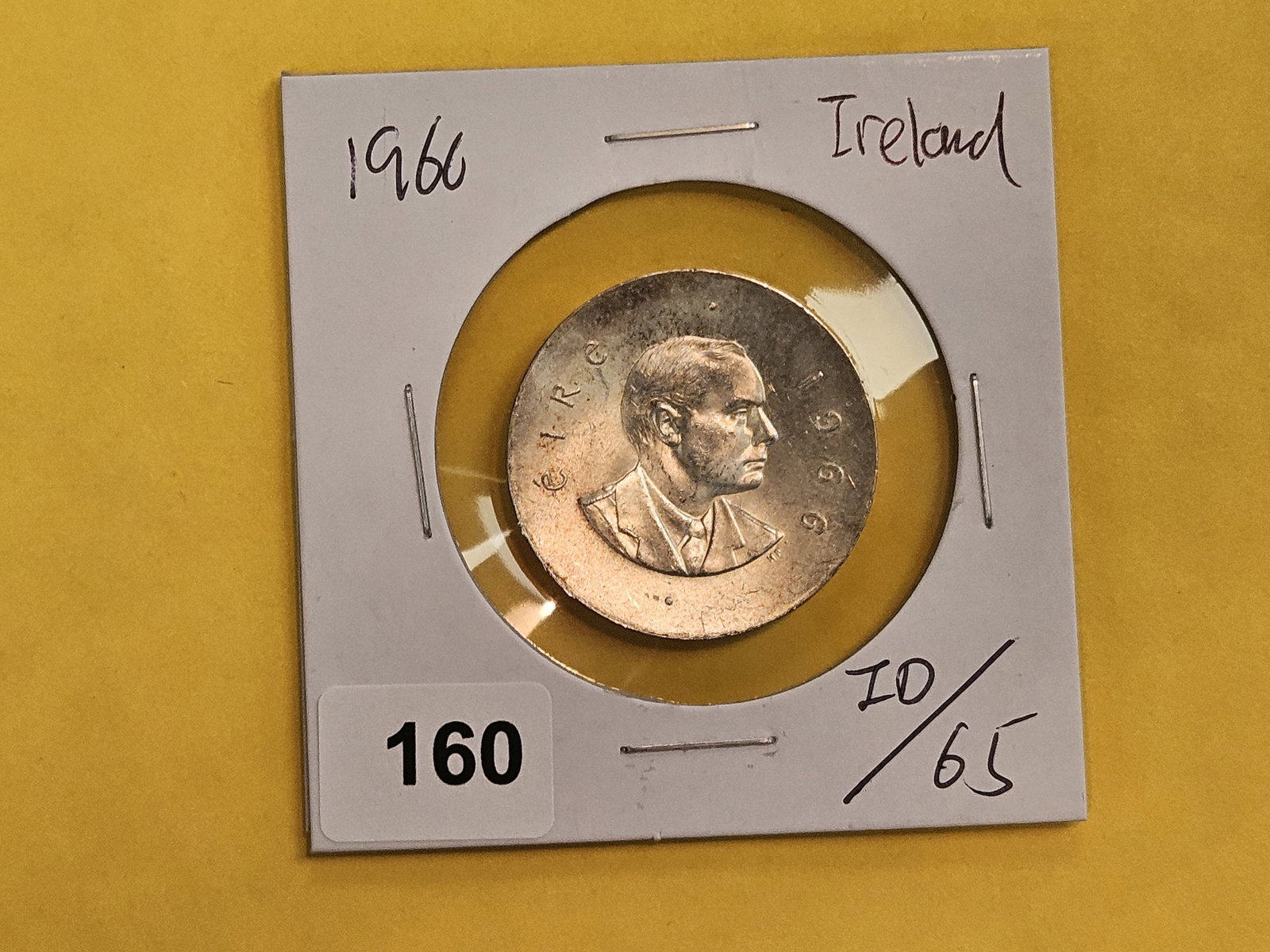 Brilliant Uncirculated 1966 Ireland Silver 10 shilling - 2