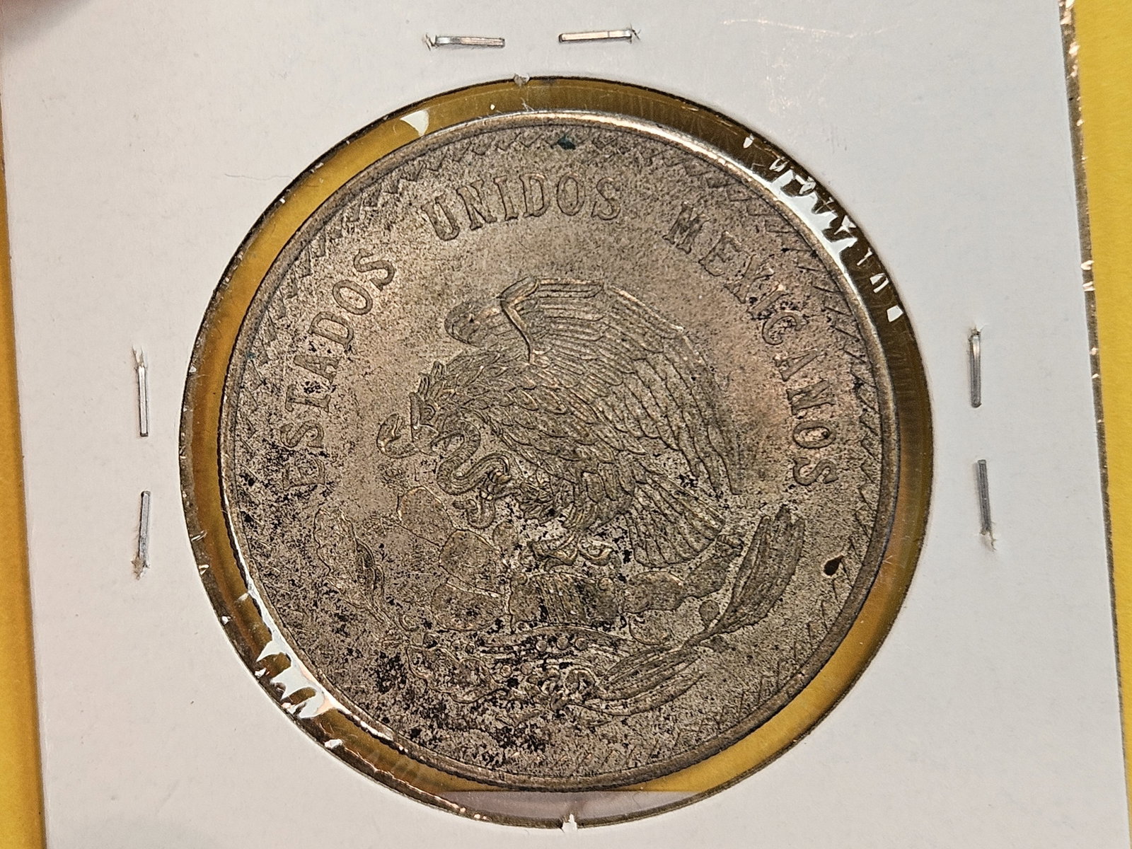 Uncirculated 1948 Mexico silver 5 pesos - 3
