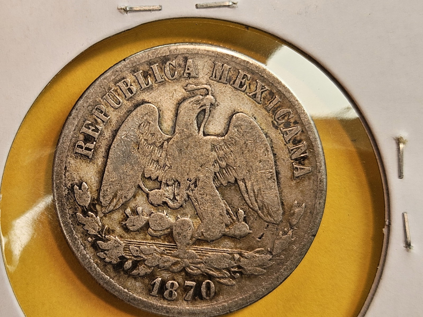 1870 Mexico silver 50 centavos - 3