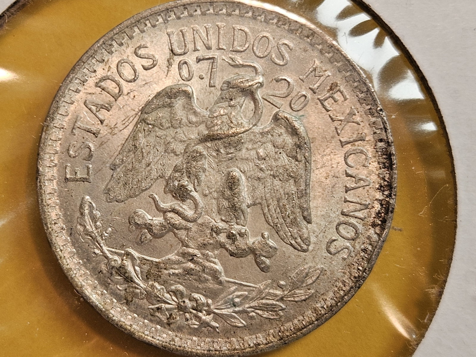 Brilliant AU-UNC 1944 Mexico silver 50 centavos - 3