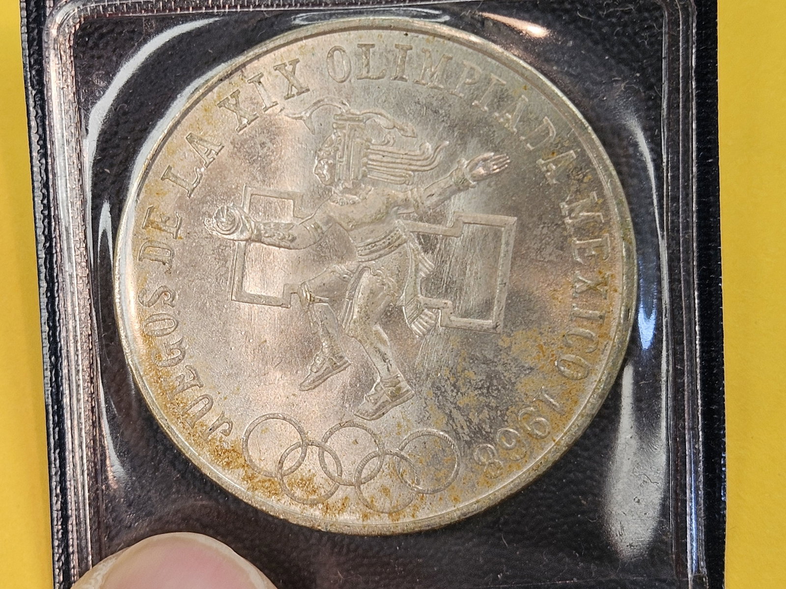 Choice Brilliant Uncirculated 1964 Mexico silver 25 pesos - 5