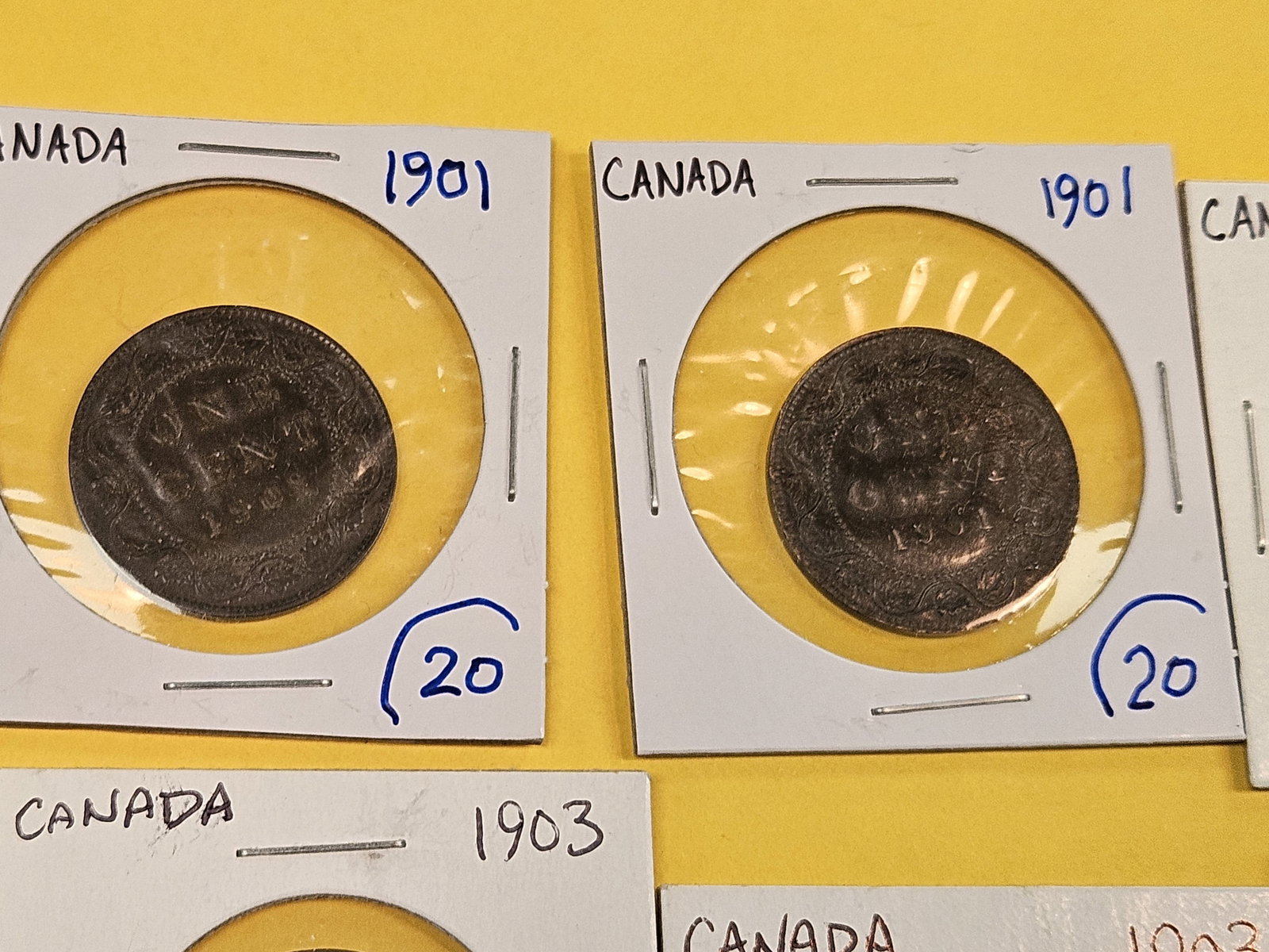 Fifteen better grade Canadian Large Cents - 2
