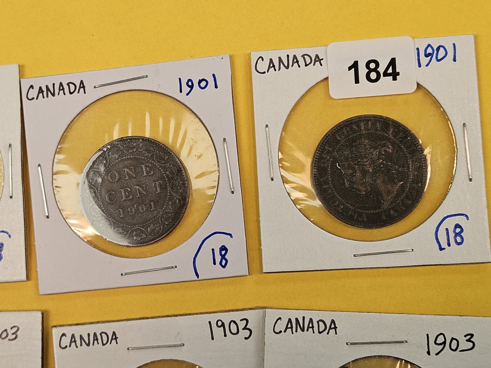 Fifteen better grade Canadian Large Cents - 4