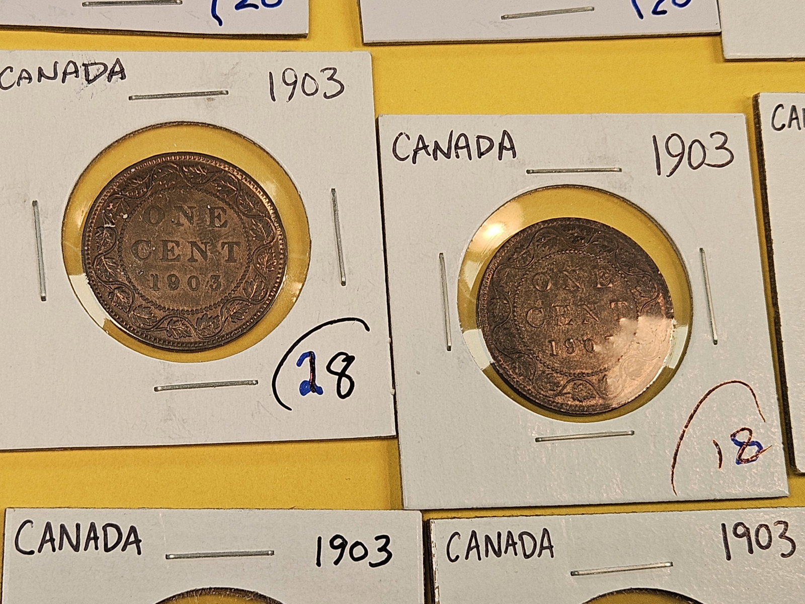 Fifteen better grade Canadian Large Cents - 5