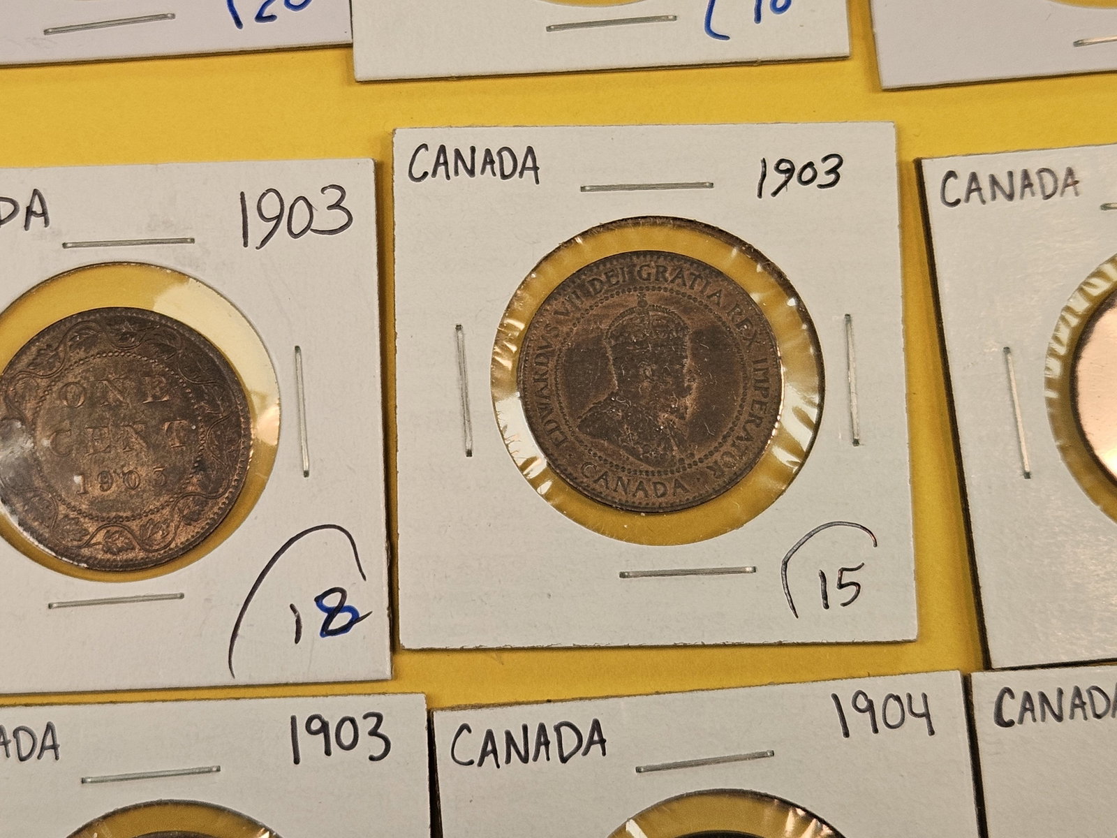 Fifteen better grade Canadian Large Cents - 6