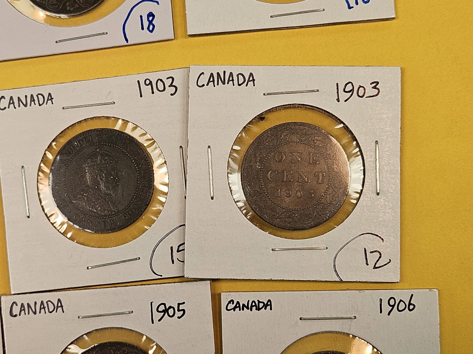 Fifteen better grade Canadian Large Cents - 7