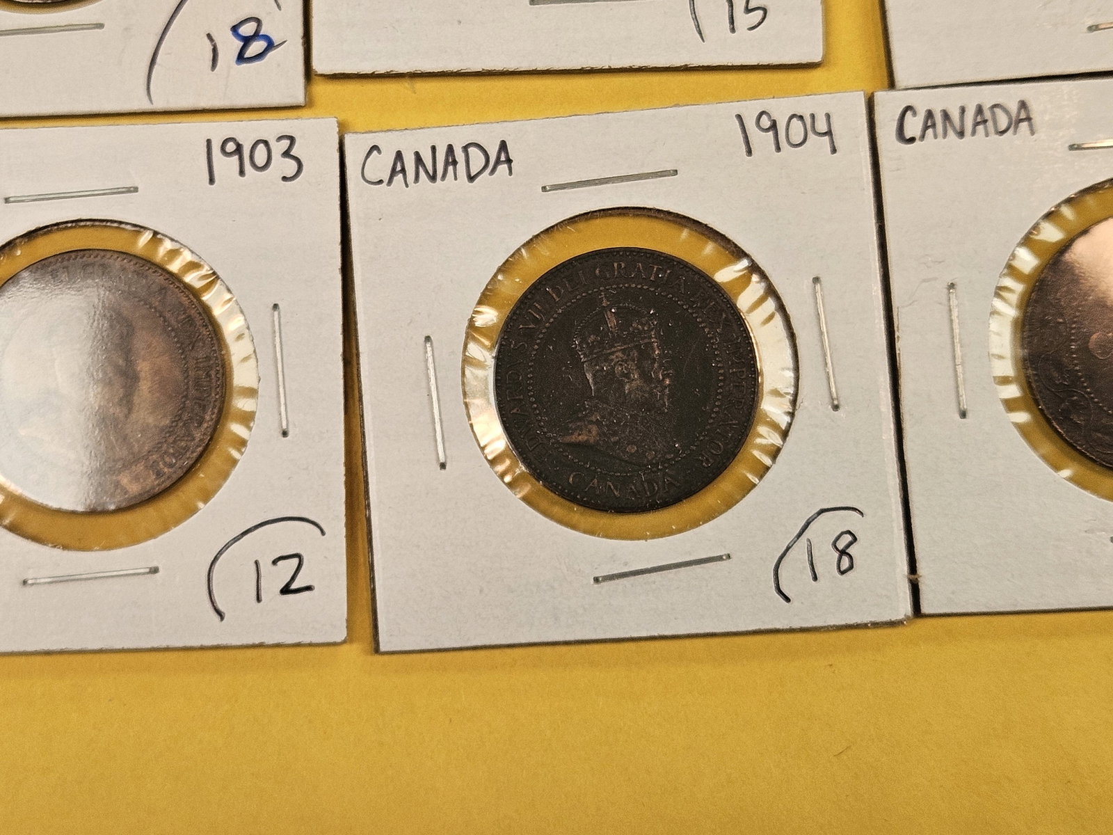 Fifteen better grade Canadian Large Cents - 9