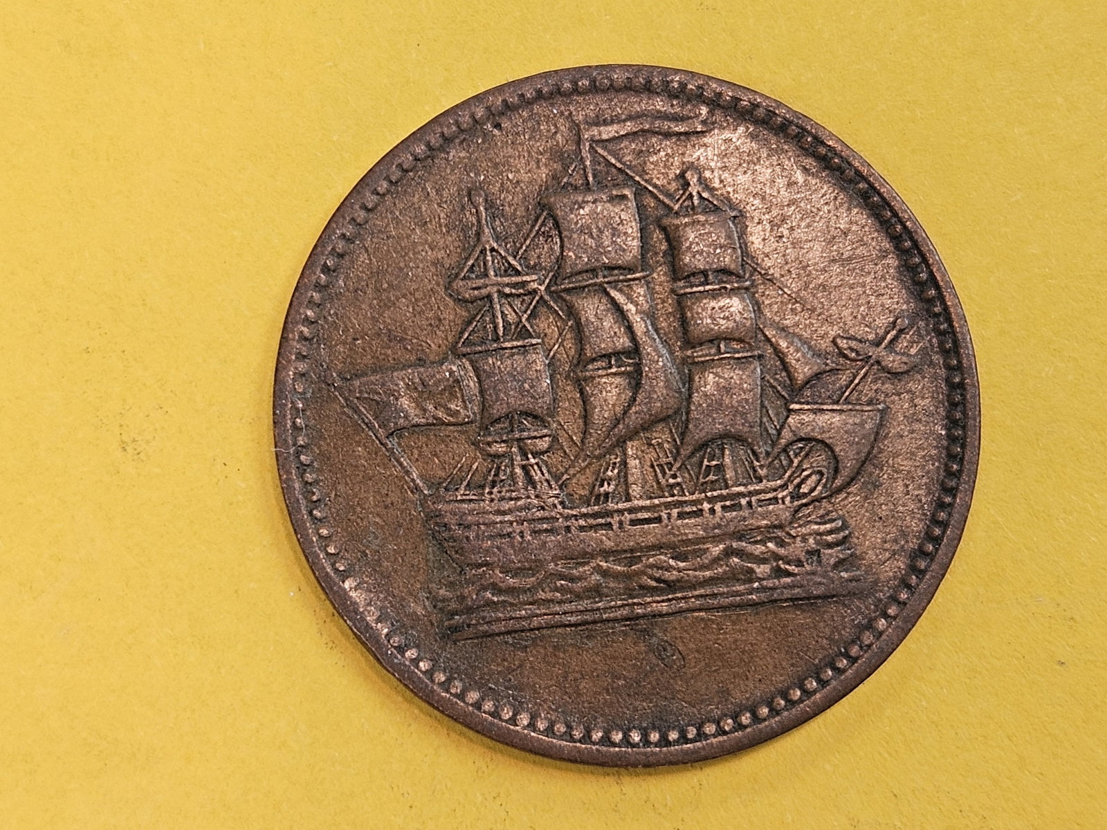 Ships, Colonies & Commerce Copper Token - 3