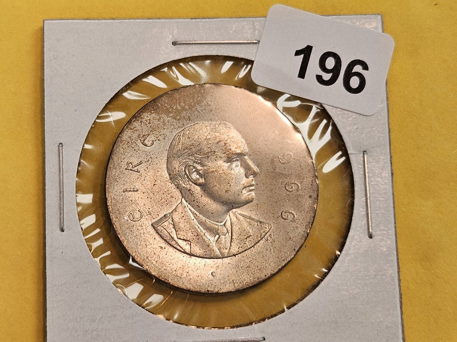 Choice Brilliant Uncirculated 1966 Ireland silver 10 schilling - 2
