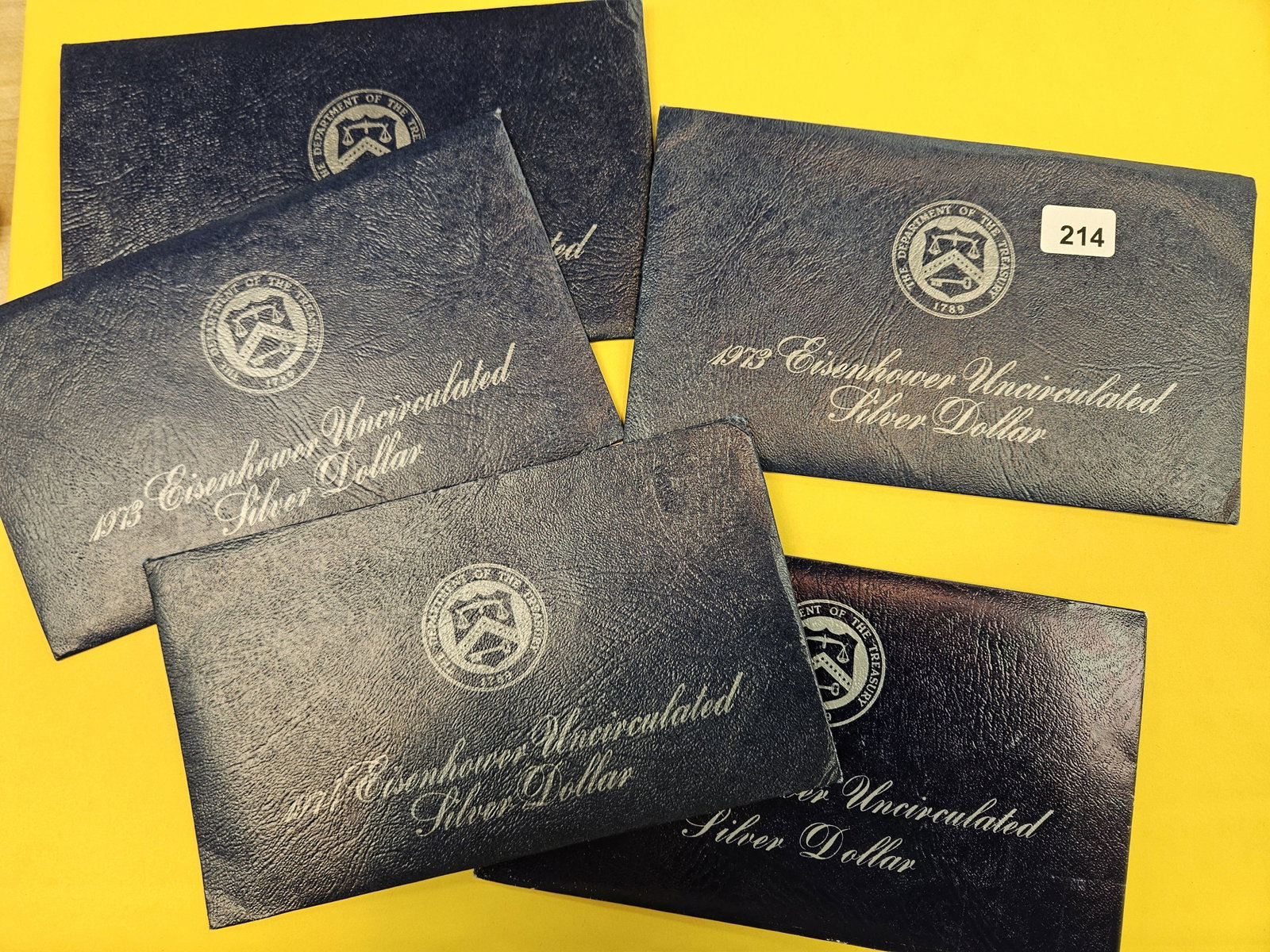 FIVE GEM Brilliant Uncirculated Silver Eisenhower Dollars (1 of 1)