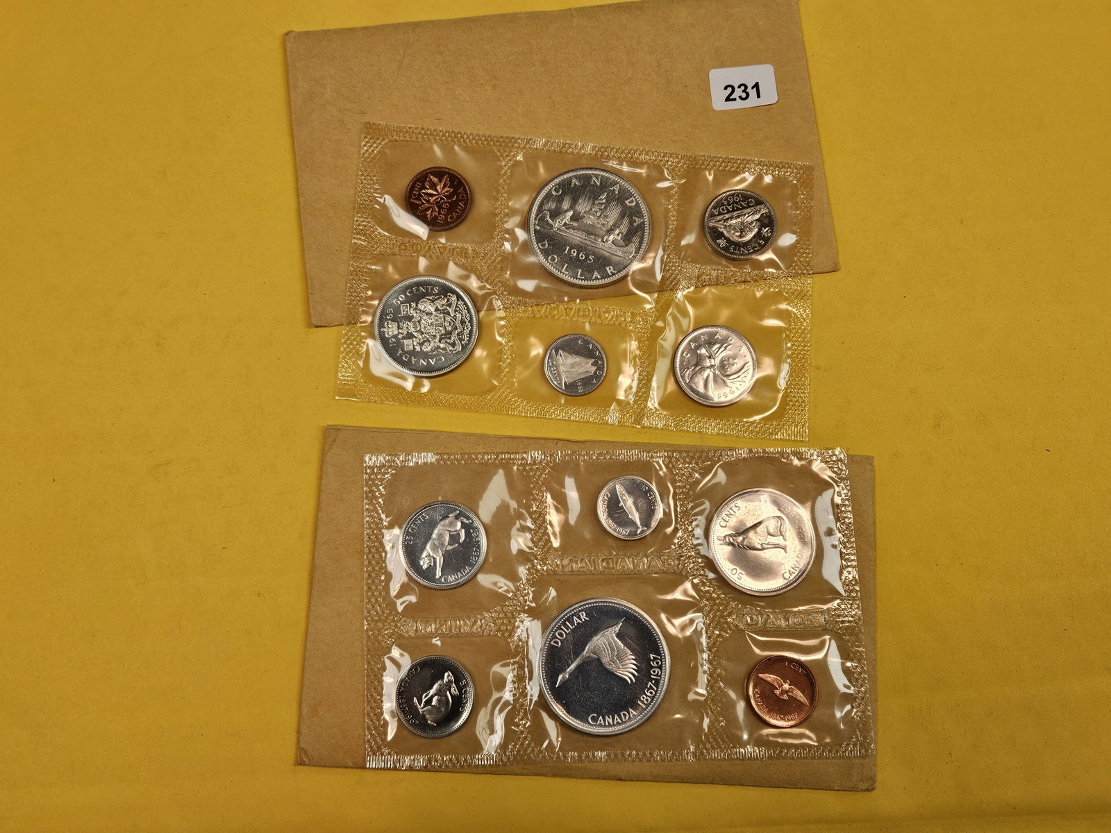 Two GEM Prooflike SILVER Canadian Coin Sets - 2
