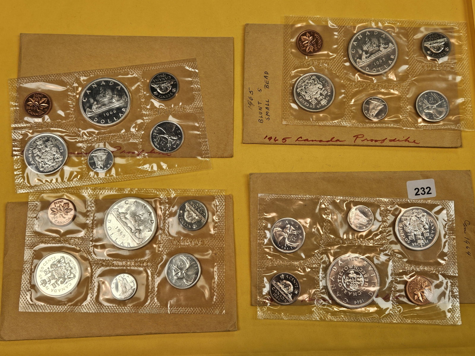 Four GEM Prooflike SILVER Canadian Coin Sets - 2