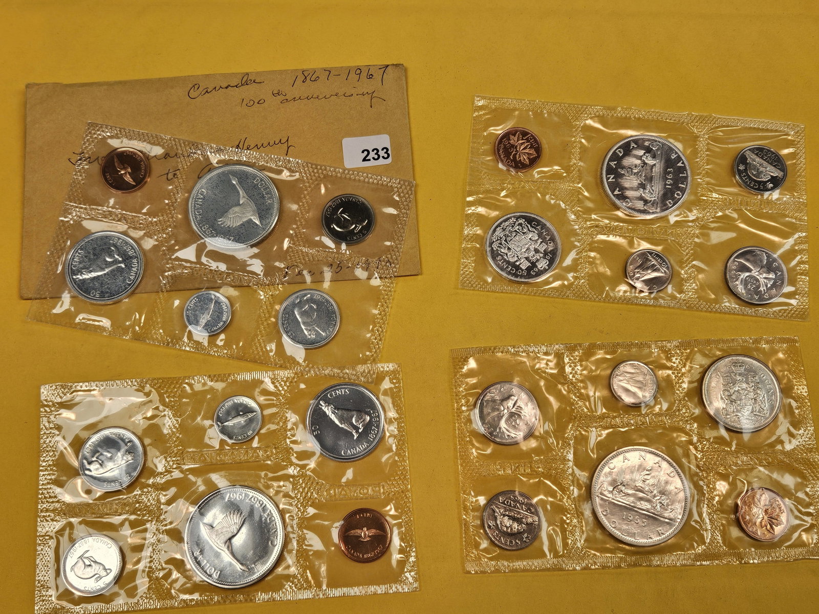 Four GEM Prooflike SILVER Canadian Coin Sets - 2