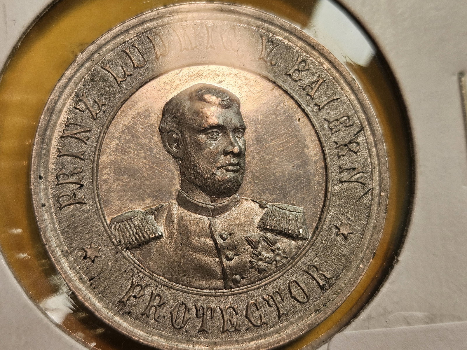 * Scarce 1877 Bavaria Prooflike Ludwig II Medal - 4