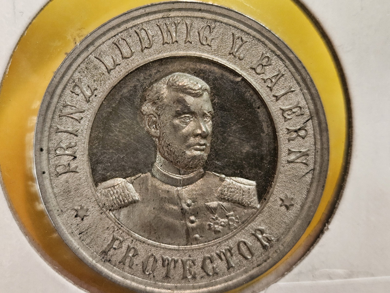 * Scarce 1877 Bavaria Prooflike Ludwig II Medal - 5