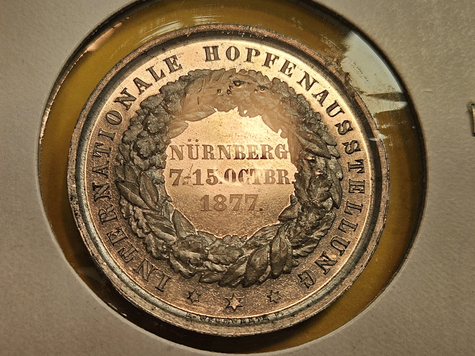 * Scarce 1877 Bavaria Prooflike Ludwig II Medal - 7