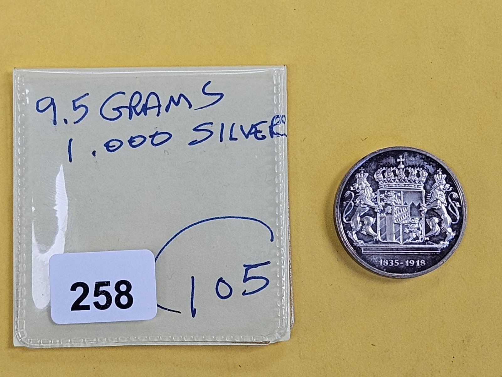 GEM Proof 1835 - 1915 Bavarian Medal - 2