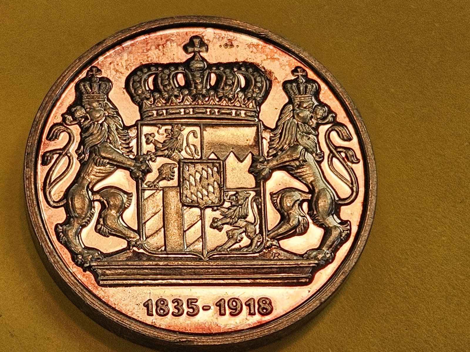 GEM Proof 1835 - 1915 Bavarian Medal - 3