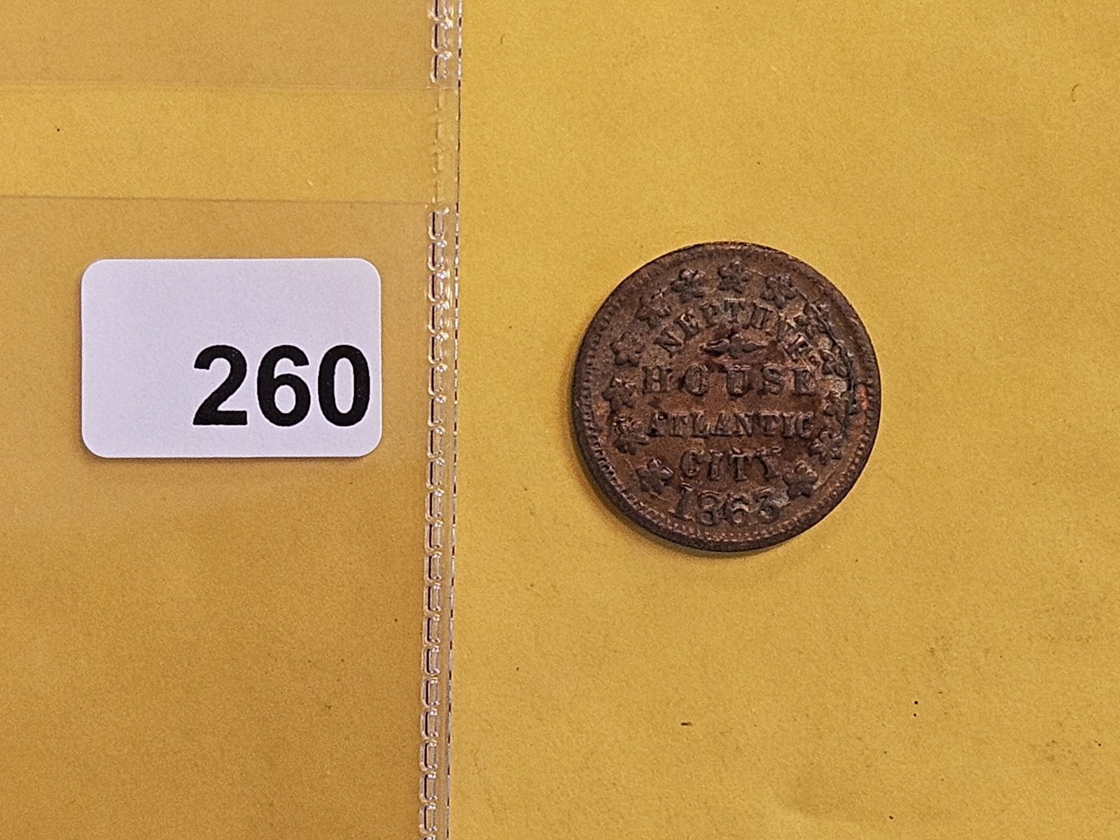 1863 Civil War Token Merchant's Store Card - 2
