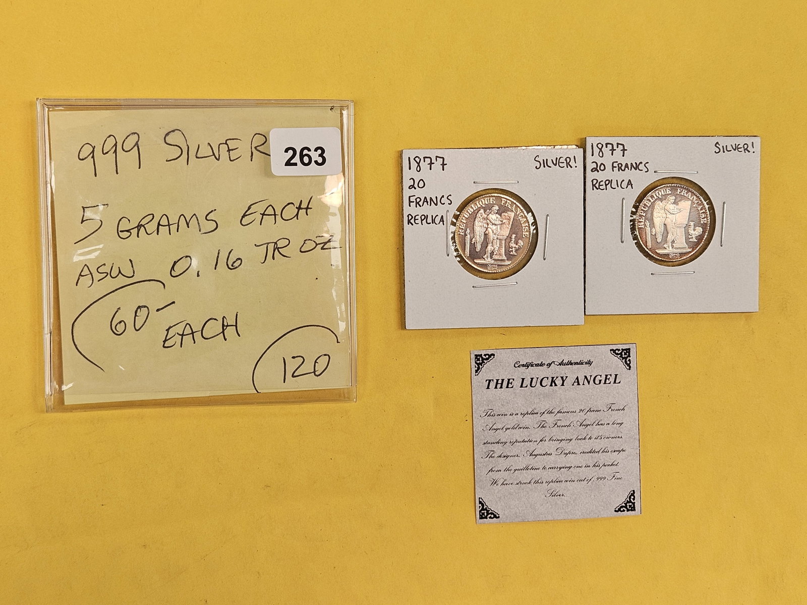 Two cool GEM Proof Deep Cameo Silver 20 Francs replicas (1 of 4)