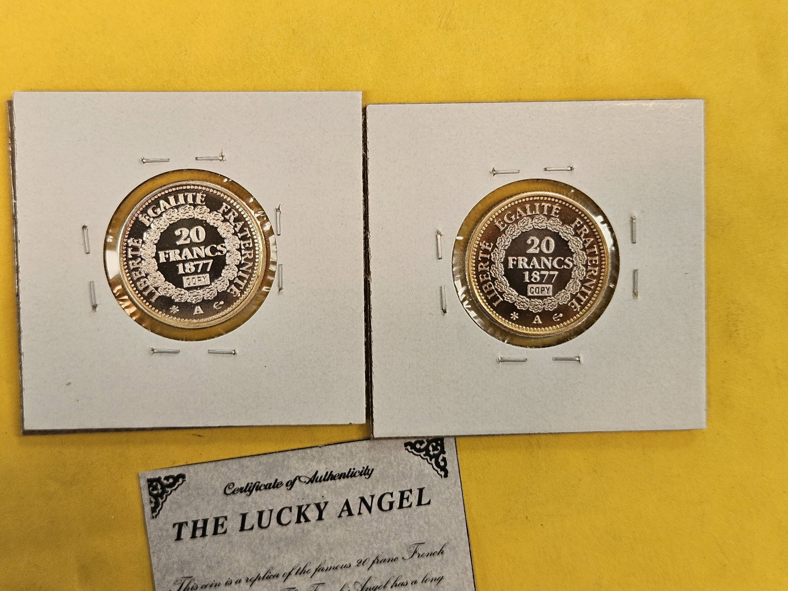 Two cool GEM Proof Deep Cameo Silver 20 Francs replicas - 4