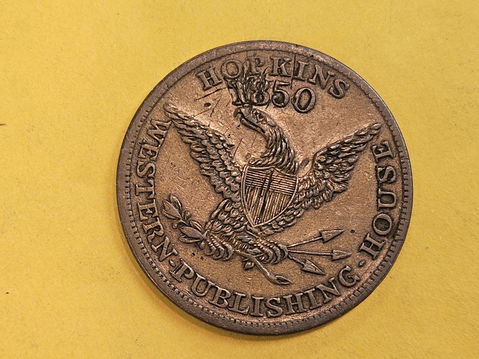 1850 Copper Merchant's Store Card - 3