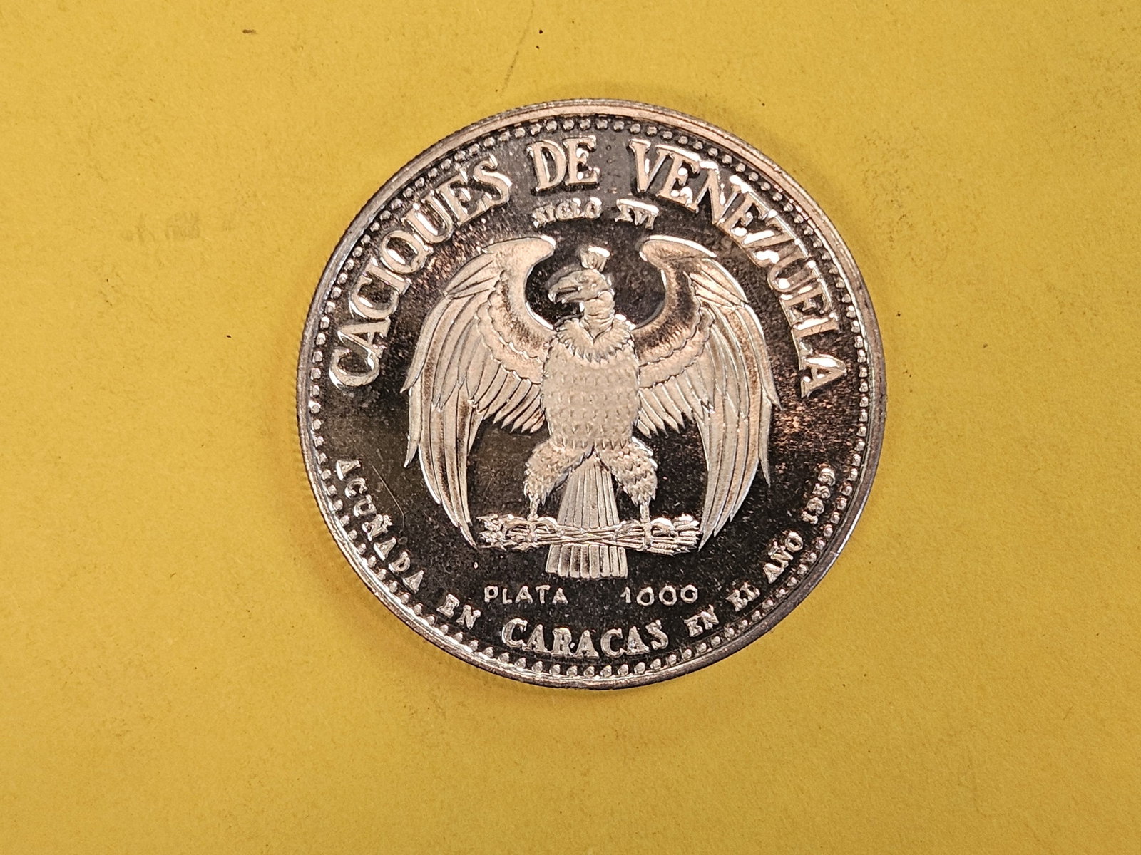 GEM Proof Deep Cameo Silver Medal from Venezuela - 3