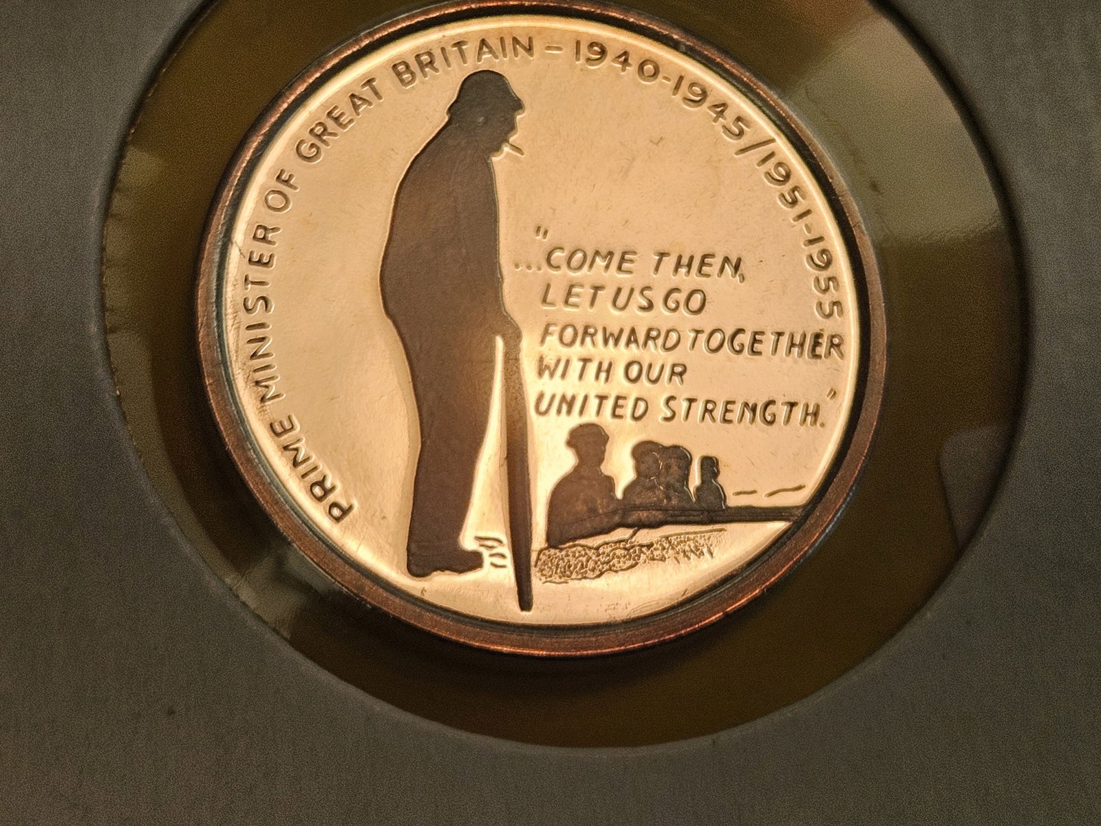 GEM Proof Deep Cameo Silver Churchill Token - 4
