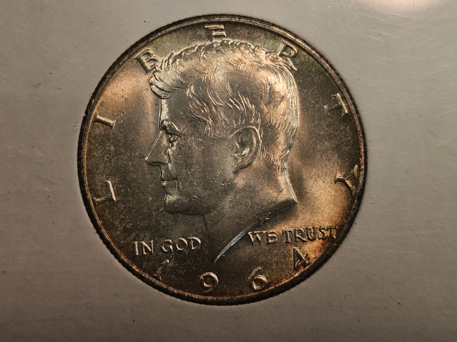 GEM Brilliant Uncirculated 1964 Kennedy silver Half dollar - 3
