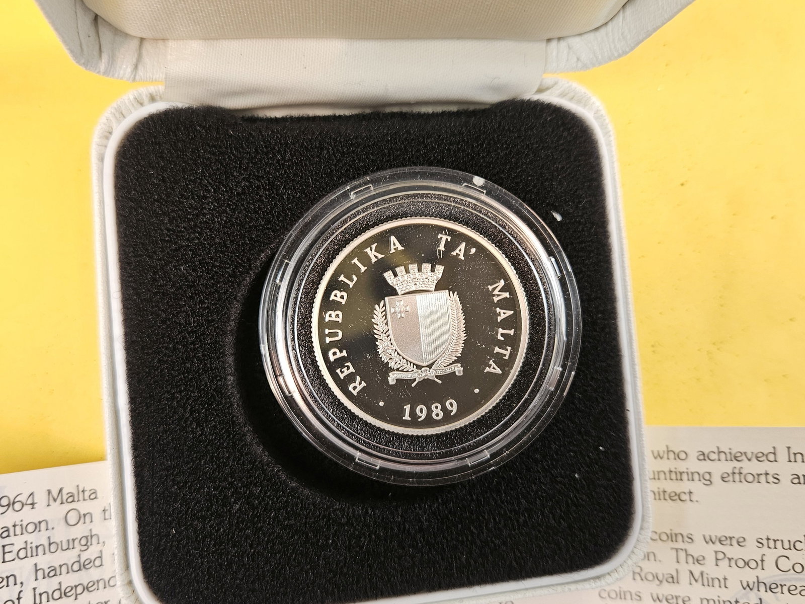 GEM Proof Deep Cameo 1989 Malta silver coin - 3