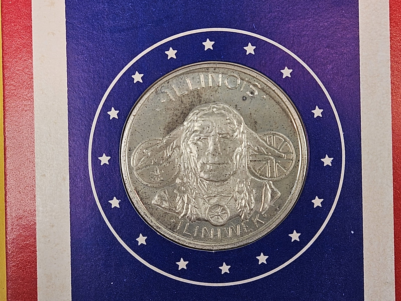 1973 Illinois Official Sterling Silver American Revolution Bicentennial Medallion - 2