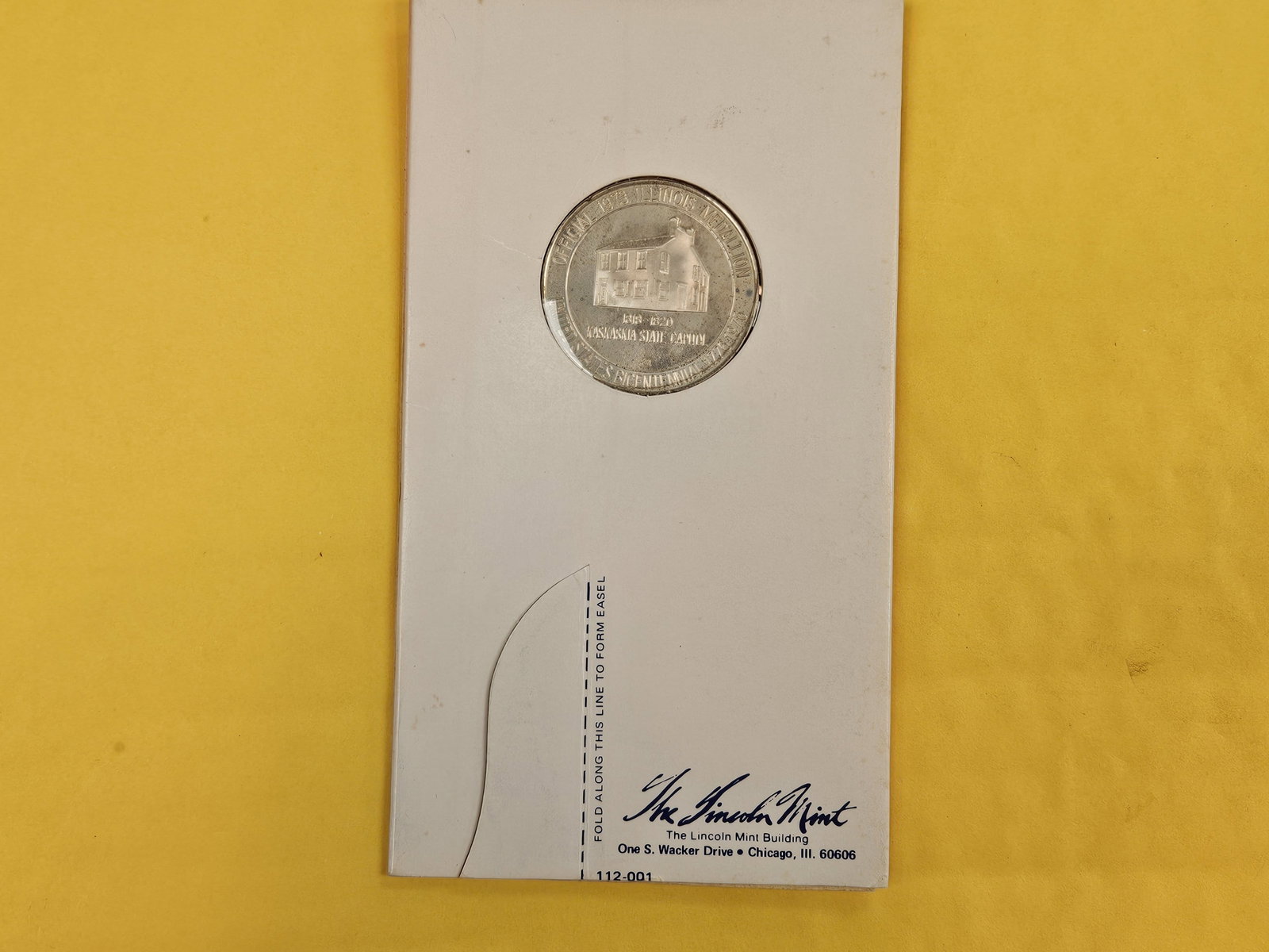 1973 Illinois Official Sterling Silver American Revolution Bicentennial Medallion - 4