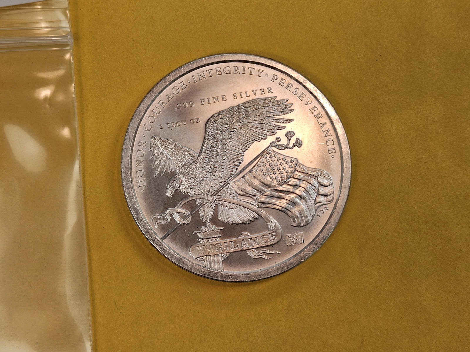 TWO Troy ounce .999 fine silver art round - 2