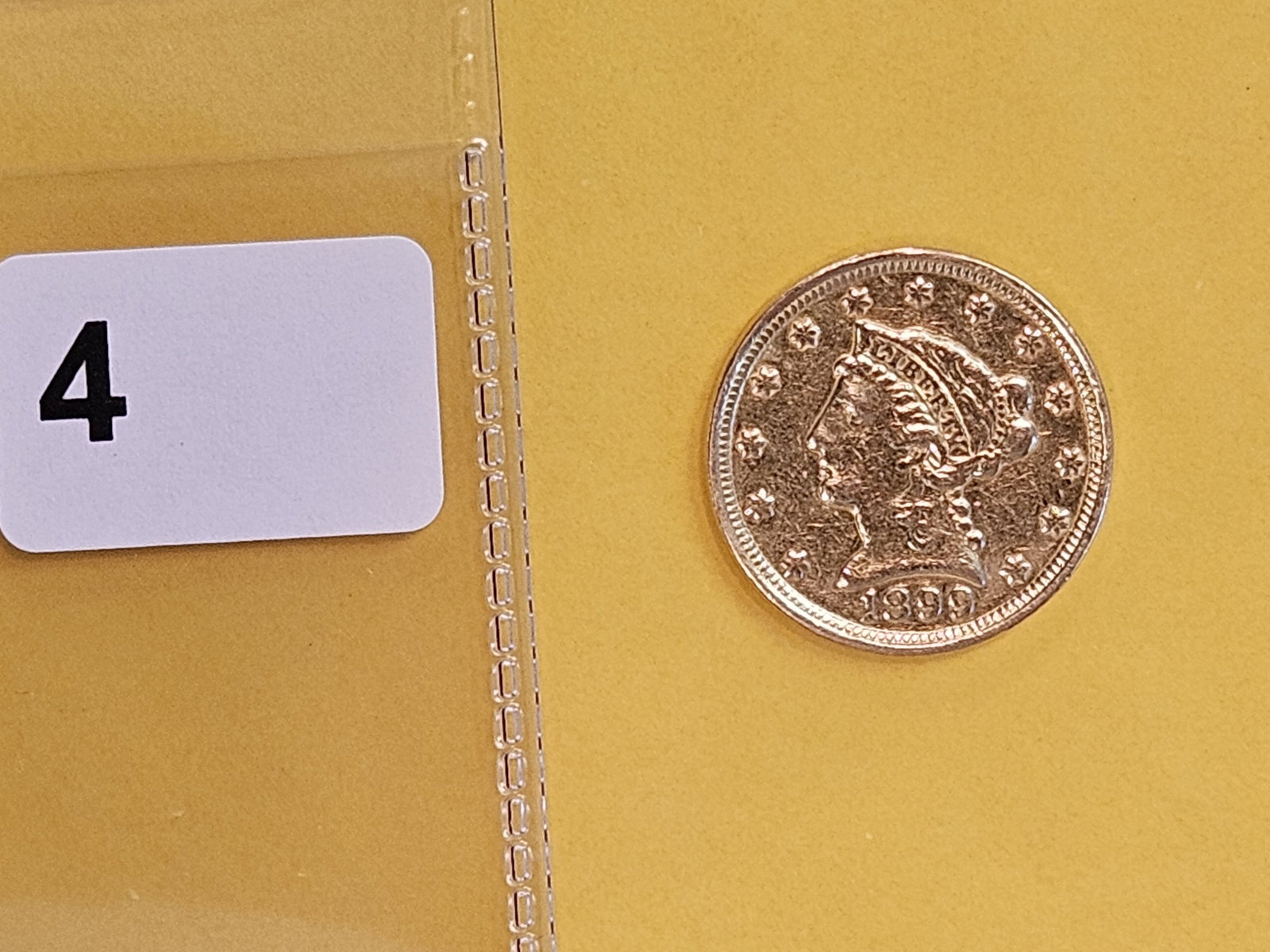 GOLD! Bright 1899 Liberty Head Gold $2.5 Dollar Quarter Eagle - 2