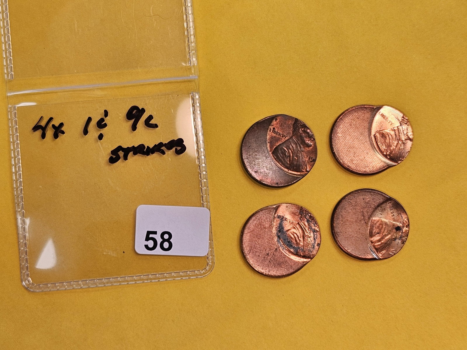 MINT ERRORS! Four Brilliant Uncirculated Lincoln Cents - 2