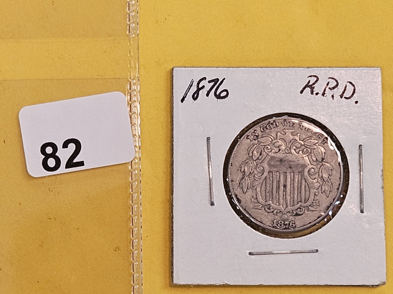 Variety! 1876 Shield Nickel in Very Fine plus - 2