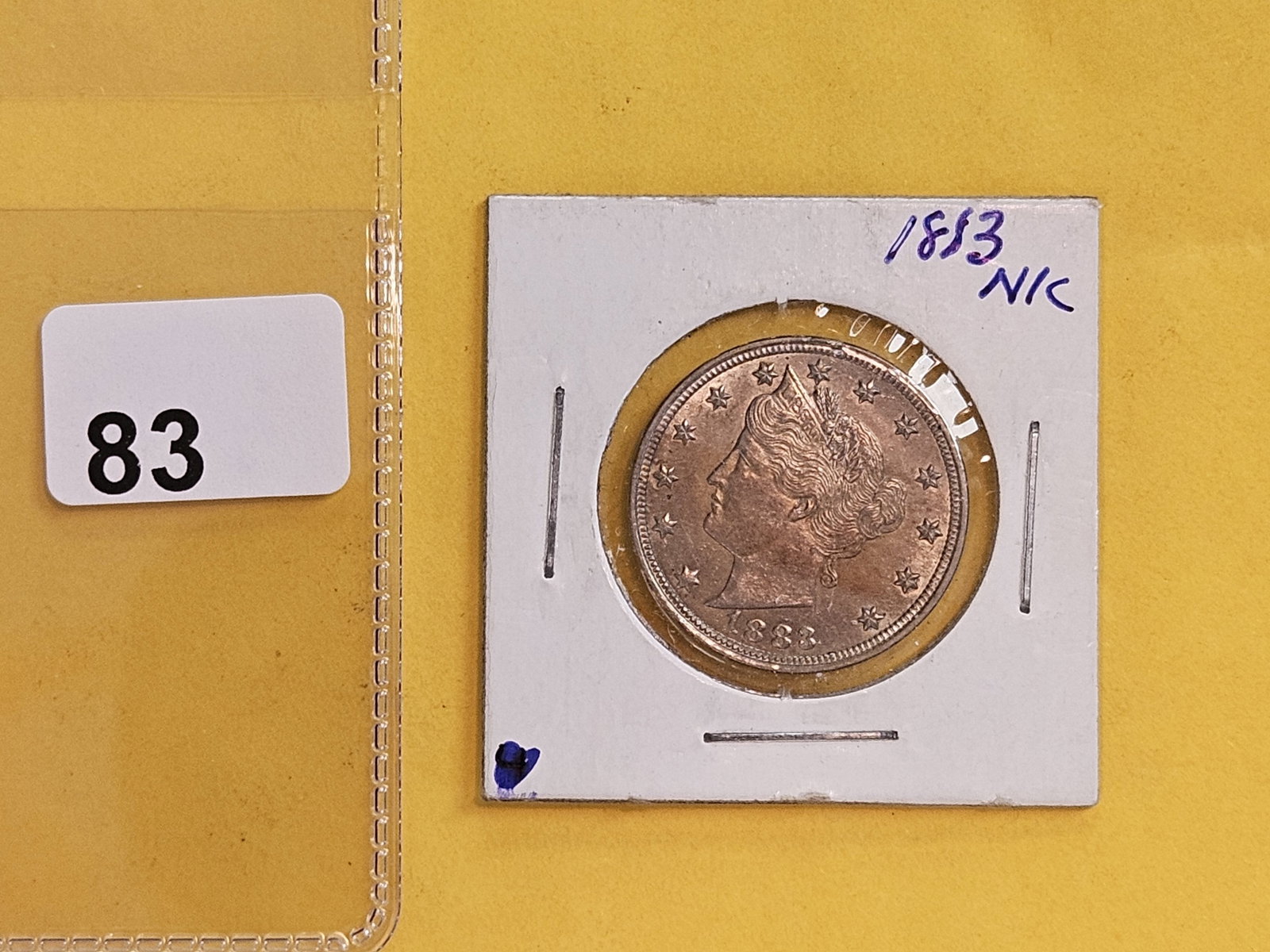 * Very Choice Brilliant Uncirculated 1883 Liberty "V" Nickel - 2